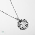 Collier en argent sterling avec arbre celte