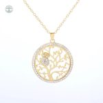 Collier Arbre de Vie avec Hibou en Or