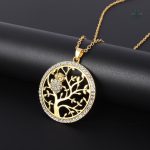 Bijou Arbre de Vie, motif Hibou élégant en or