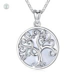 Collier Arbre de Vie en Nacre et Argent Sterling 925
