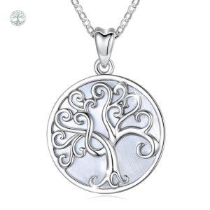 Collier Arbre de Vie en Nacre et Argent Sterling 925