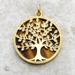 Pendentif Arbre de Vie en argent sterling et œil de tigre
