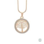 Collier Arbre de Vie en or rose avec diamant
