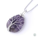 Collier Arbre de Vie en Pierre Améthyste