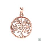 Bijou Arbre de Vie en Argent avec finition Or Rose