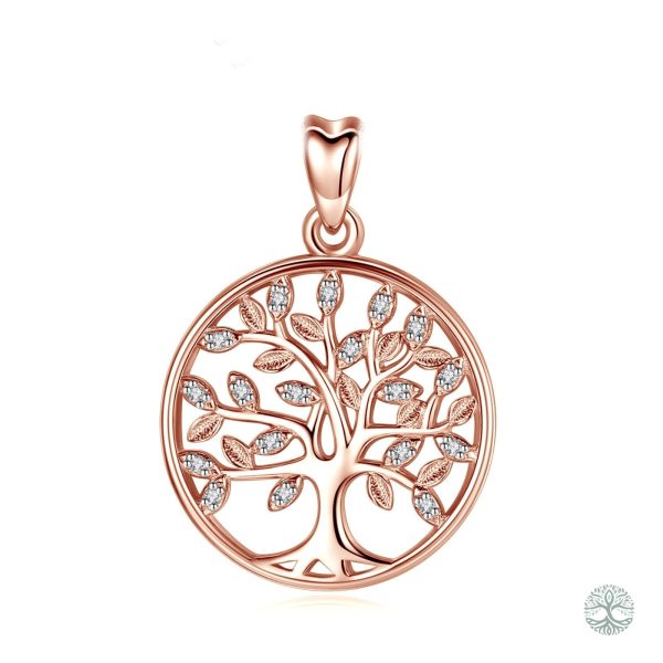 Bijou Arbre de Vie en Argent avec finition Or Rose