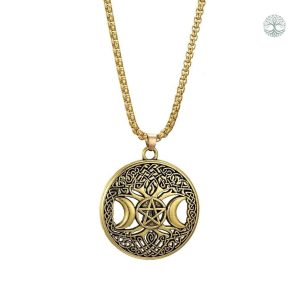 Collier doré Arbre de Vie en acier inoxydable