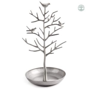 Porte-bijoux Arbre de Vie en argent élégant et décoratif