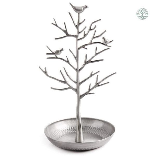Porte-bijoux Arbre de Vie en argent élégant et décoratif