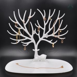 Porte-bijoux Arbre de Vie en blanc élégant