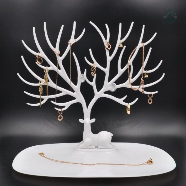 Porte-bijoux Arbre de Vie en blanc élégant