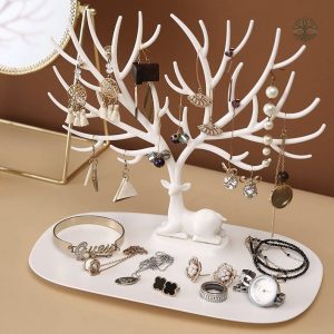 Porte-bijoux blanc avec motif Arbre de Vie