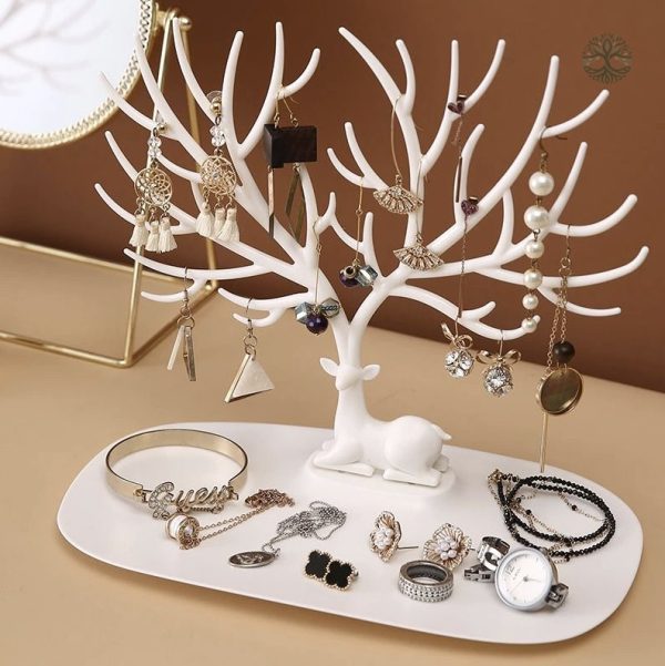 Porte-bijoux blanc avec motif Arbre de Vie