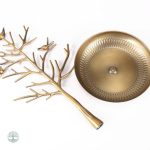 Organisateur de bijoux doré au motif arbre de vie