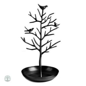 Porte-bijoux Arbre de Vie en métal noir élégant