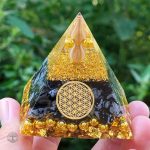 Orgonite Arbre de Vie Doré en résine