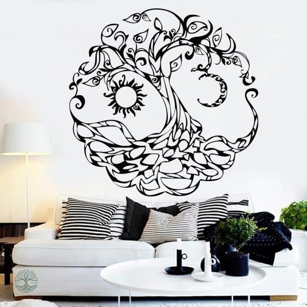 Sticker Arbre de Vie abstrait décoratif pour intérieur