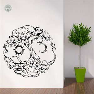 Design abstrait d'un arbre de vie en sticker mural