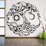 Sticker mural artistique arbre de vie pour décoration moderne