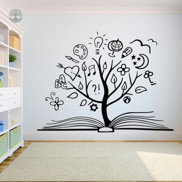 Sticker Arbre de Vie pour décoration de salle de lecture