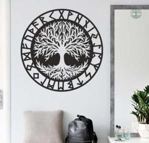 Sticker Arbre de Vie Yggdrasil pour décoration intérieure