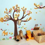 Autocollant arbre de vie, design hibou coloré