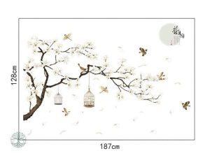 Autocollant arbre de vie inspiré de la culture japonaise