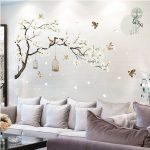 Sticker décoratif arbre de vie, style japonais élégant