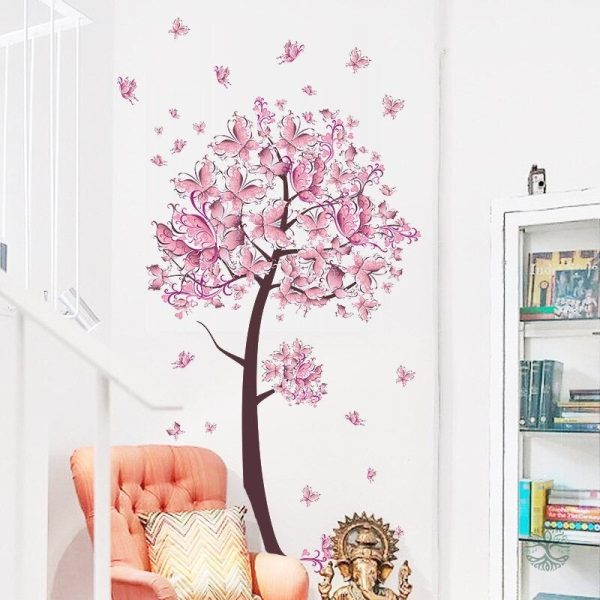Sticker Arbre de Vie en rose décoratif