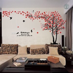 Décoration murale Arbre de Vie Rouge, ajout artistique à votre intérieur