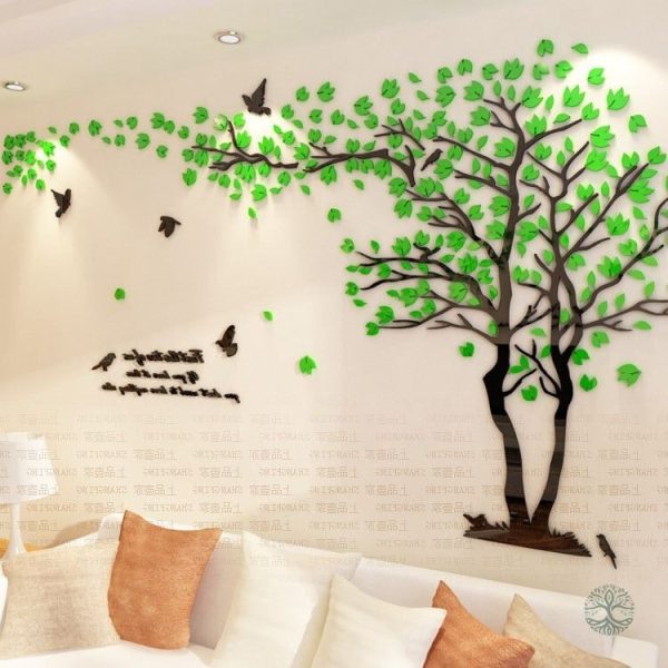 Autocollant arbre de vie vert pour embellir votre intérieur
