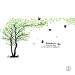 Autocollant vert représentant l'arbre de vie, design apaisant