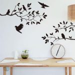 Stickers arbre de vie avec motifs de branches et d'oiseaux