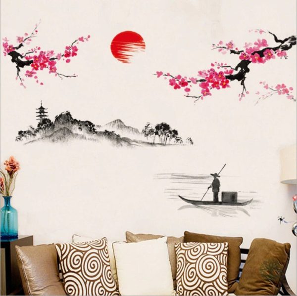 Sticker Arbre de Vie avec Fleur de Cerisier Japonais