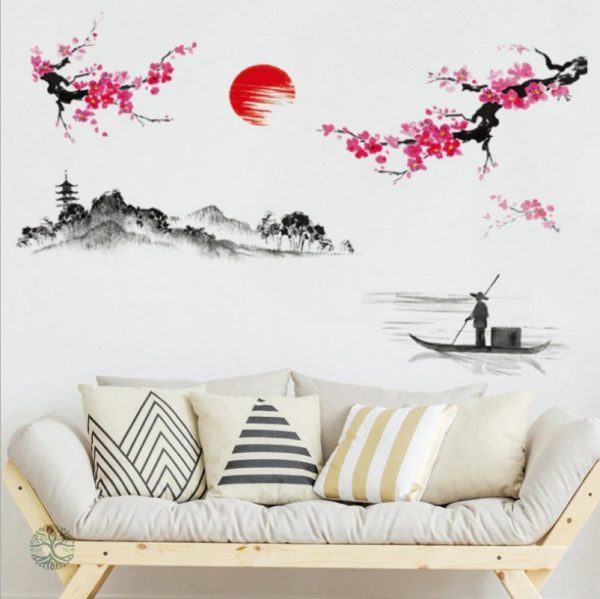 Autocollant décoratif Arbre de Vie en fleurs de cerisier
