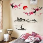 Sticker floral Arbre de Vie avec motif cerisier