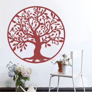 Sticker mural représentant un arbre de vie stylisé