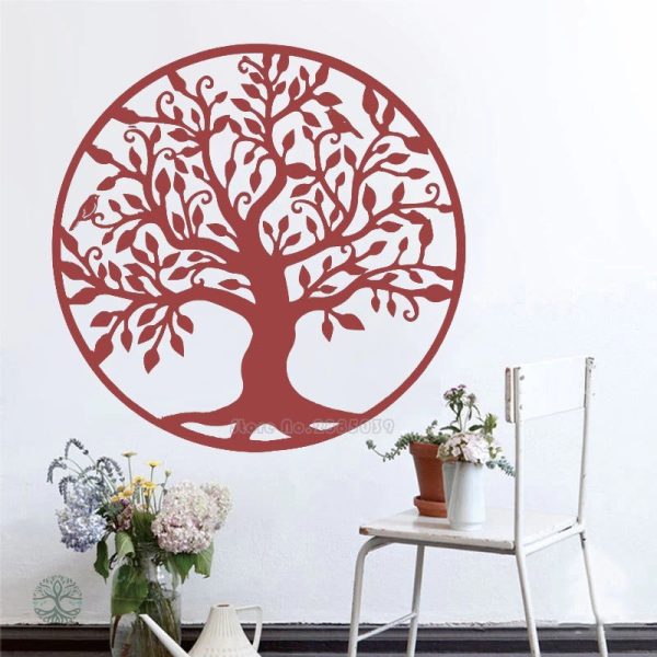 Sticker mural représentant un arbre de vie stylisé
