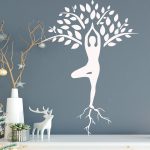 Sticker arbre de vie pour salle de yoga