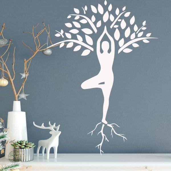 Sticker arbre de vie pour salle de yoga