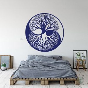 Autocollant Arbre de Vie en harmonie Ying et Yang