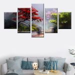 Tableau Arbre de Vie Cerisier Japonais en pleine floraison