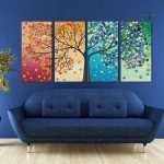 Tableau Arbre de Vie Coloré aux teintes vibrantes