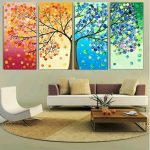 Tableau décoratif Arbre de Vie, motifs et couleurs riches