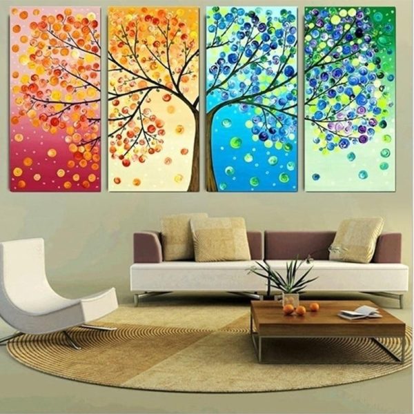 Tableau décoratif Arbre de Vie, motifs et couleurs riches