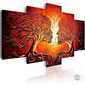 Art mural représentant un arbre de vie en harmonie
