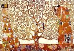 Tableau décoratif Klimt, motif arbre vibrant et symbolique
