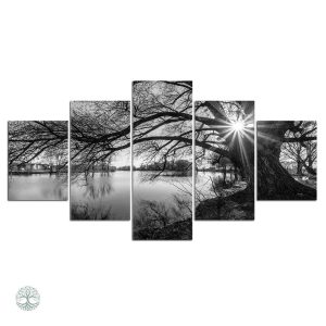 Décoration murale Arbre de Vie, style monochrome élégant