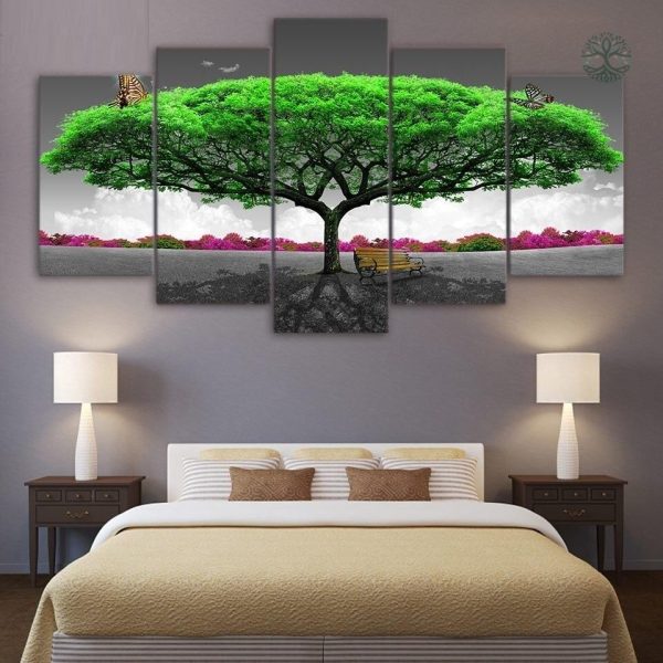 Tableau Arbre de Vie Vert en décoration murale