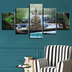 Tableau décoratif représentant l'Arbre de Vie et Bouddha
